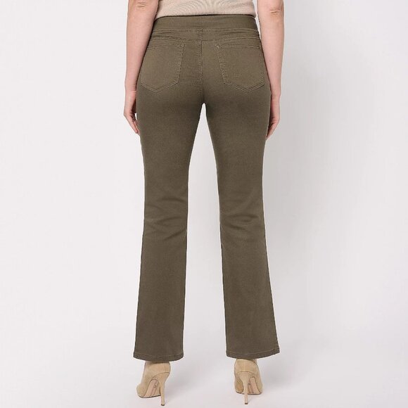 Belle by Kim Gravel Burnt Henna TripleLuxe Twill Tall Boot-Cut Jean Tall Size 12 - Picture 5 of 8